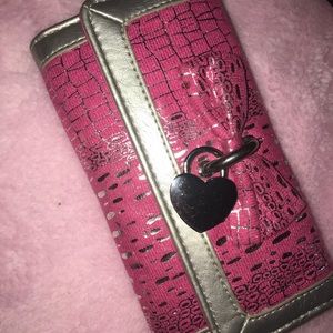 Pink and Silver printed wallet